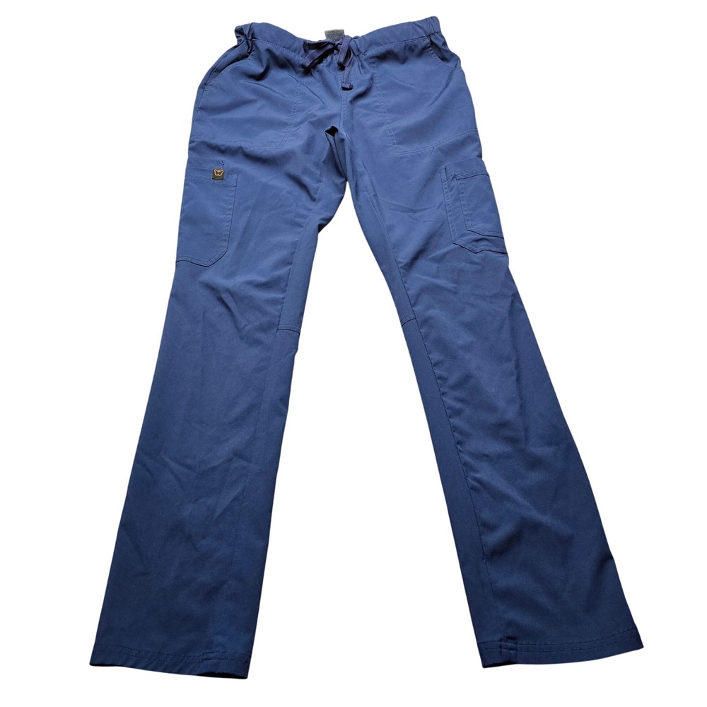 Monarch Uniform Scrub Pants Women Small Navy Blue Cargo Medical Workwear dental